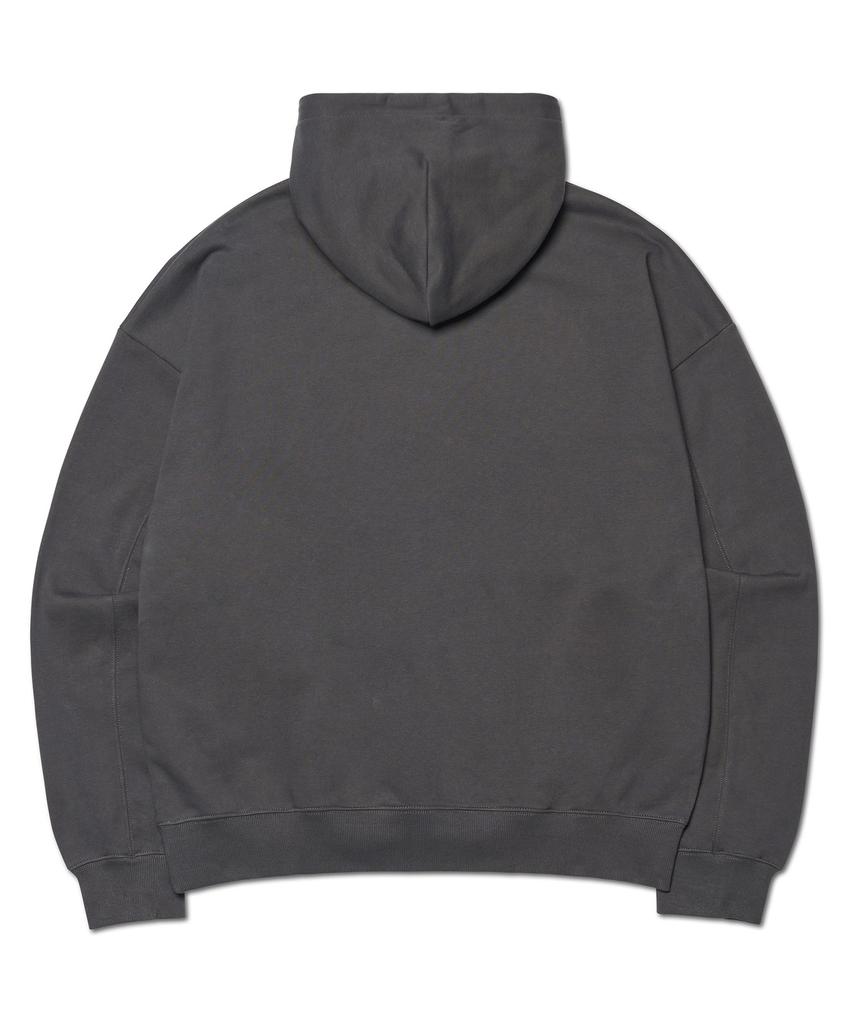 Nomanual Overlay Logo Hooded Zip-Up - Charcoal