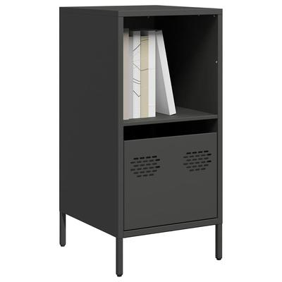 Vidaxl Szafka, Czarna, 35X39X73,5 Cm, Stal Walcowana Na Zimno