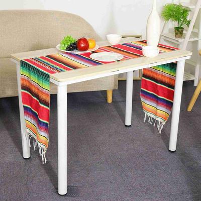 Good-2 Pack 14 By 84 Inch Mexican Table Runner 14 X 84 Inch Mexican Party Wedding Decorations Fringe Cotton Serape Blanket Table