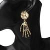 Exaggerated Punk Drop Earrings for Women Big Circle Personality Female Ear Jewelry Gold Metal Earrings boucle