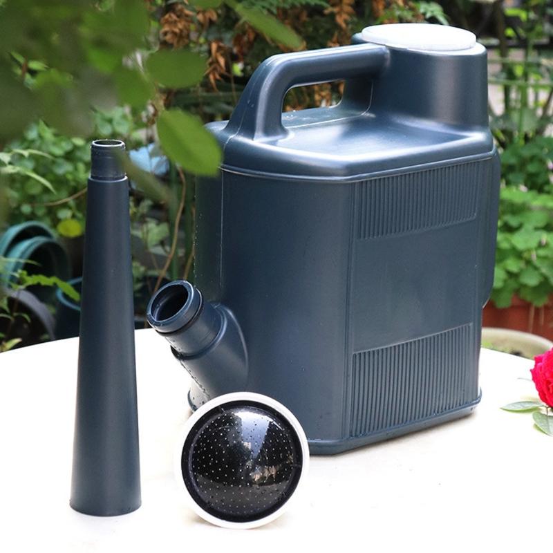 Long Spout Watering Can with Detachable Shower Nozzle 10L Plastic Container for Indoor Outdoor Plant Care