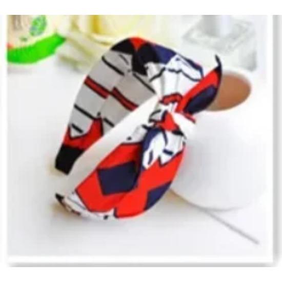 Blaues Schleifen-Stirnband Haarband für Frauen Haarschmuck Erwachsene Punkte Schleife Haar-Stirnband Mädchen Teenager Hartes Stirnband Gestreift