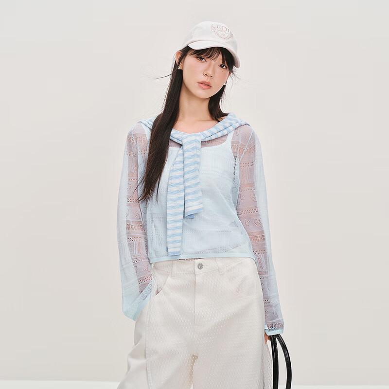 

Le Tine Lightweight Cutout Knit Cardigan S