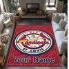 St. Louis Cardinals Crystal Velvet Rug, Custom Name Text Personalized Non‑Slip Floor Mat for Home Decor Gift