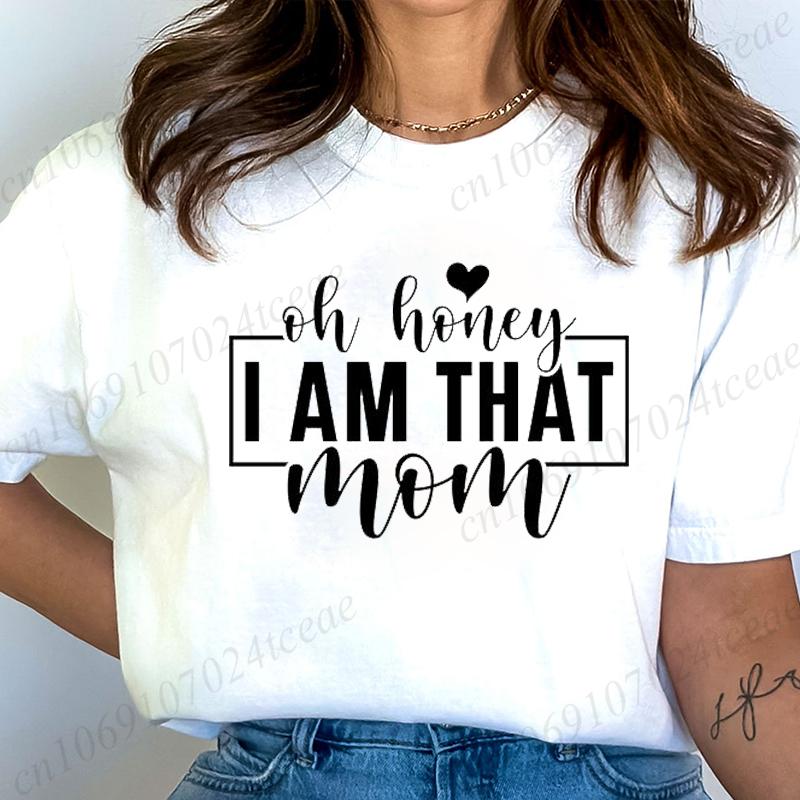 Women Fashion T Shirt Mom Life Print Funny Tops Womens Casual TShirt Tops blessed mama Tee mom of boys Aesthetic Mom Clothes