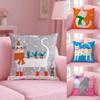 Cat Cute Cushion Cover Soft Short Plush Double-Sided Printing Home Decor Machine Washable Pillow Case Gift