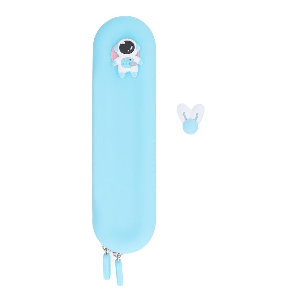 Silicone Pencil Case Small Capacity Cute Cartoon Style Silicone Student Pencil Bag with Cute Pattern Decoration
