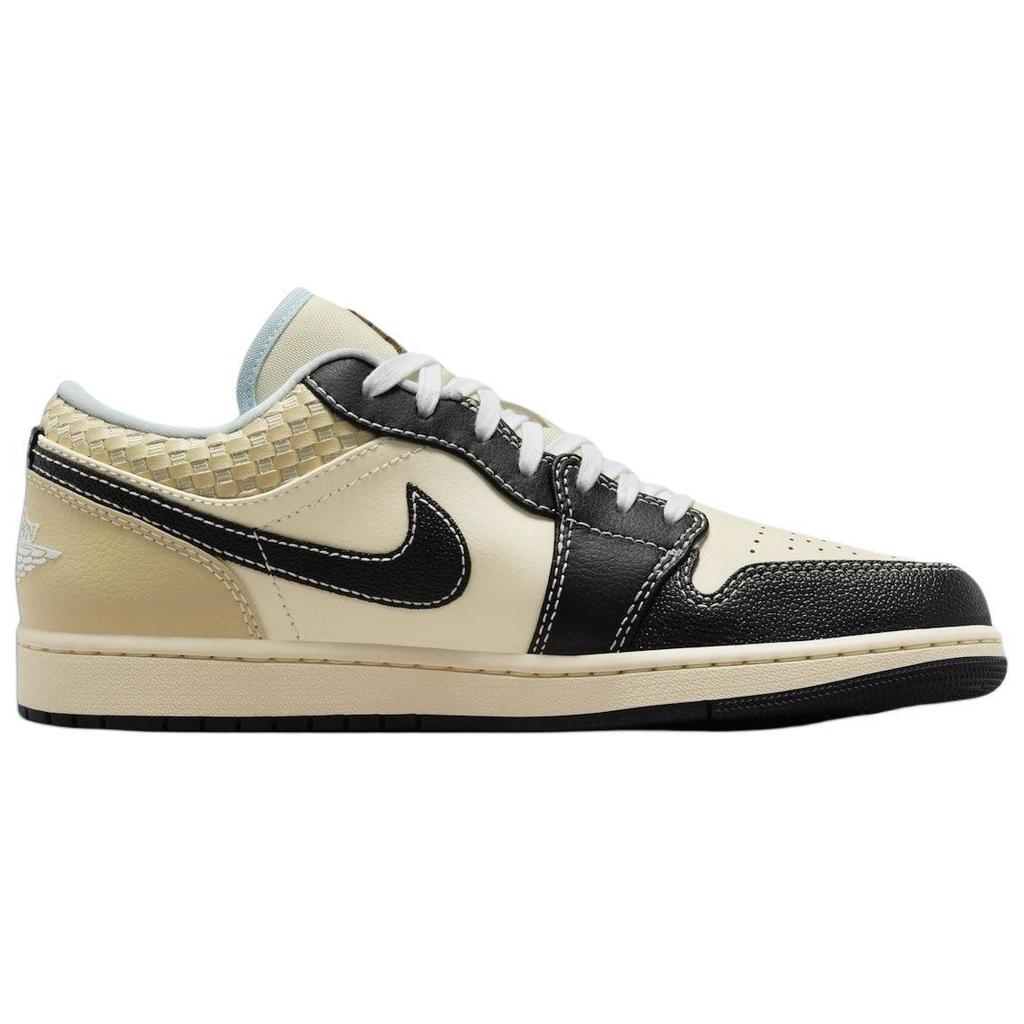 Air Jordan 1 Low SE Coconut Milk Black Men Sneakers Cream Muslin Team-Gold HQ3437-101