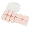 Portable Medicine Organizer Waterproof Case PP,PC Pill Organizer Removable Compartments Pink Vitamin Container Daily Medication