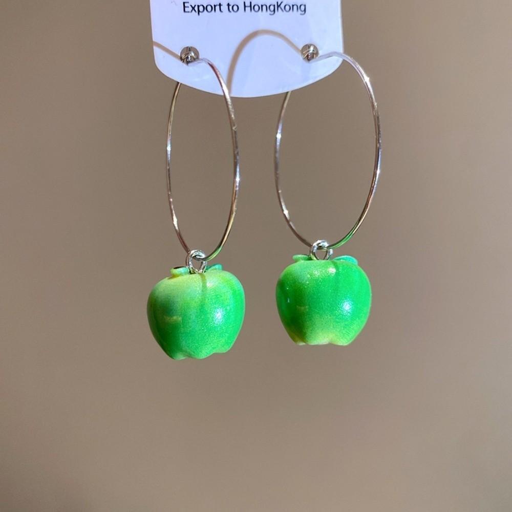 Resin Simulation Fruit Earrings Exaggerated Fruit Earrings Dangle Earrings Vacation Accessories