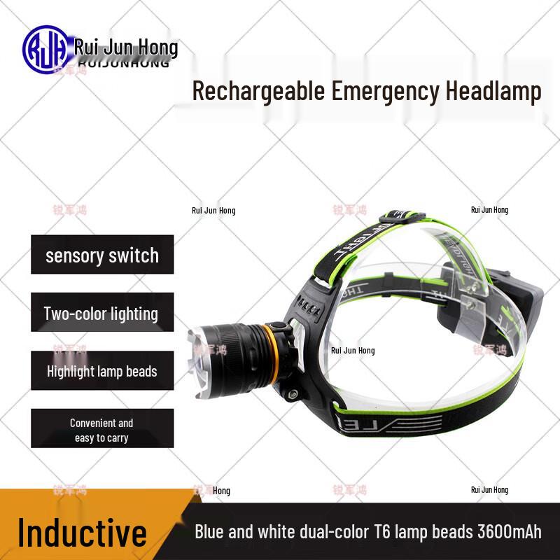 

Dual T6 White/Blue Light Sensing Rechargeable Headlamp