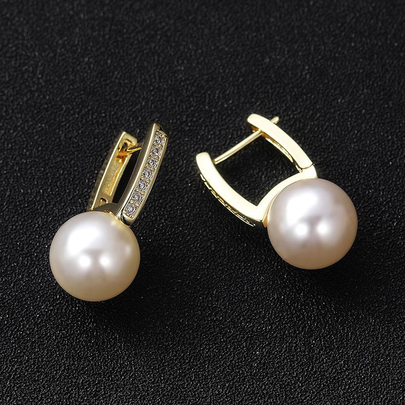 2024 Design Earrings, Retro Man-Made Pearl Earrings For Women, Simple Temperament Versatile Ear Buckles