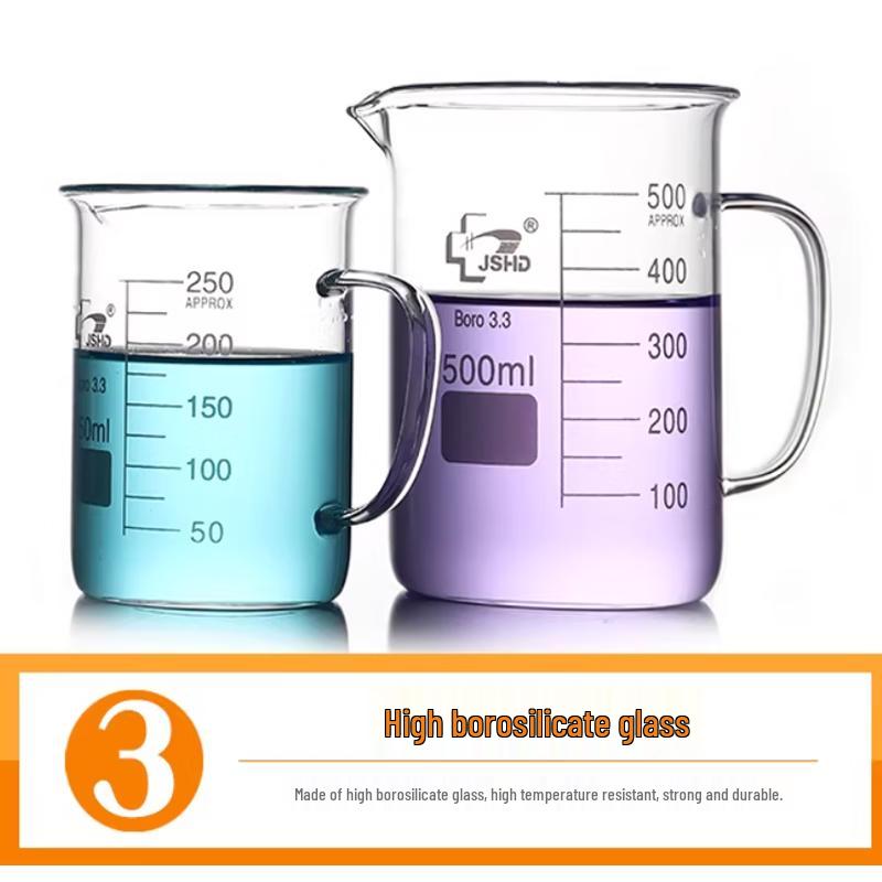 JSHD Borosilicate Glass Beaker with Handle