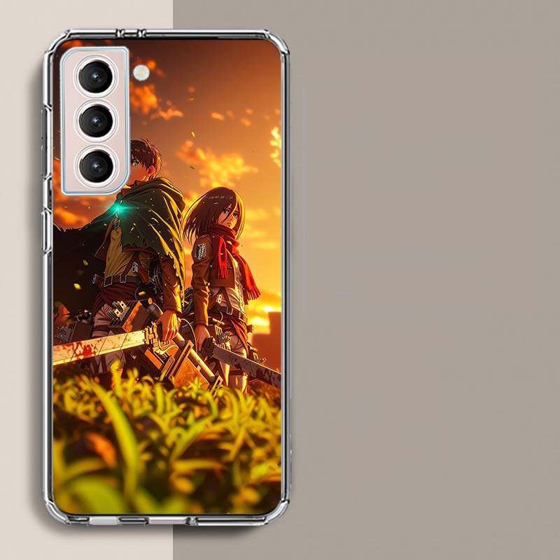 Character MIKASA Phone Case For Samsung Galaxy S25 Edge S24 S23 FE S21 S20 S10 Plus S22 S26 Ultra Cover Clear Cases TPU Capa She