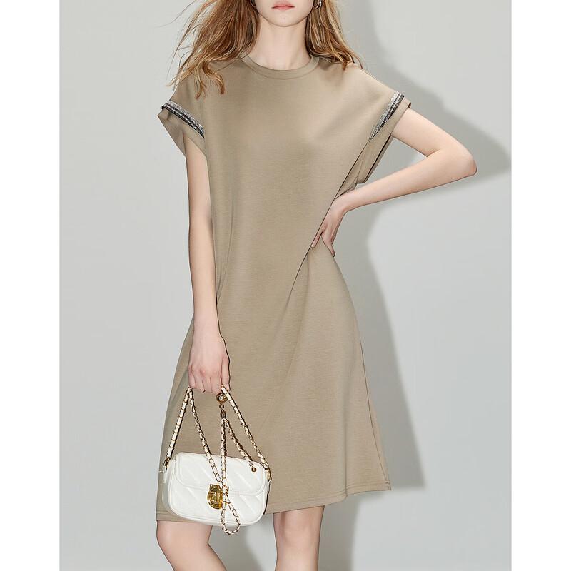 

Demana Simple Style Knit Dress with Bead Chain M