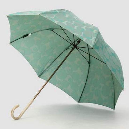 Makita Shoten Rain Long Nordic Jacquard Manual Made in 16241109 Women's Umbrella, Umbrella, Umbrella, (Bubble) Pattern, Green, Opening, Japan,