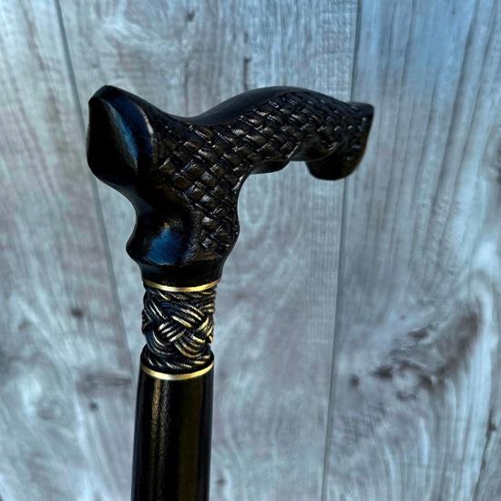 93.98 cm Holzstöcke Wanderstock Holzstock Handgefertigt Holzschnitzerei Exklusiv