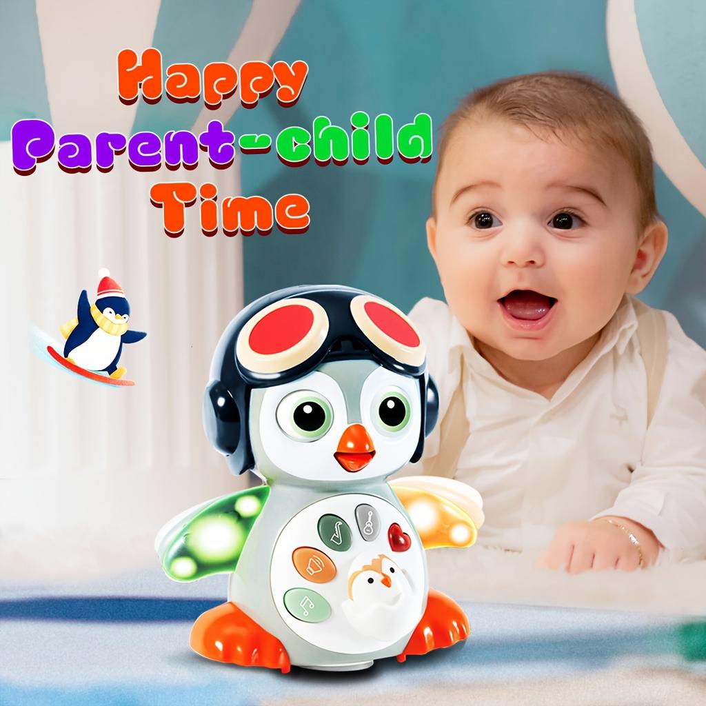Superior-Grade 1 First-Class Pc Top-Grade Crawling High-Standard Penguin High-Standard Baby High-Standard Musical First-Class Toys Premium-Quality