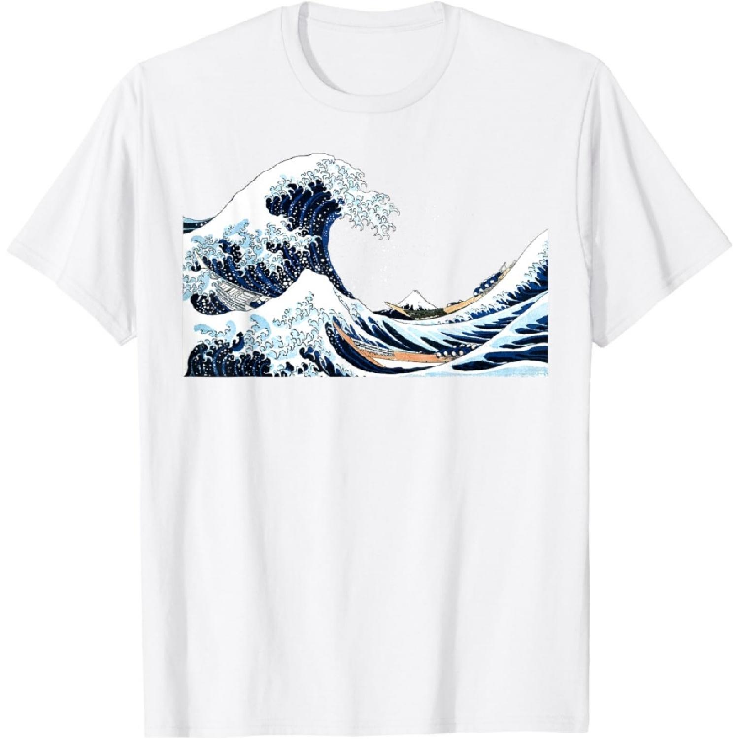 The Great Wave Before Kanagawa Hokusai Japanese Art T-Shirt S