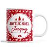 Mug - Jacquy - Christmas - Ceramic - Red - 325 Ml - Dishwasher & Microwave Safe; Microwave