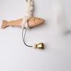 Weaving Taimingyu high-quality beech wood carving simulation fish wooden bell entrance fish pendant solid wood decoration gift