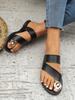 Cool slippers women's toe wear home non-slip fashion versatile flat-bottomed casual soft-soled beach shoes