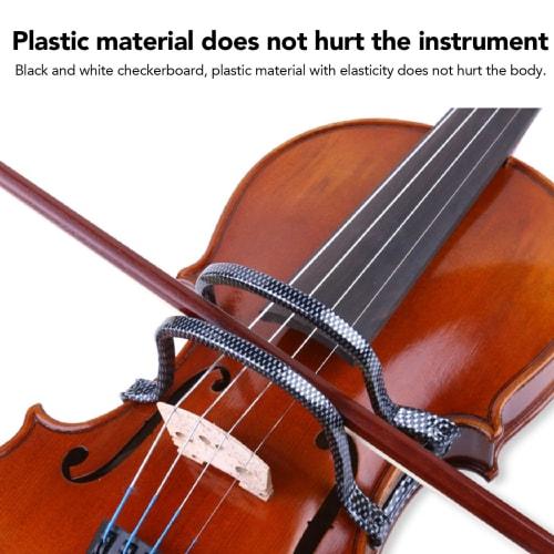 Violin Bow Correction Tool, Violin Bow Bowing Practice Guide, Fiddle Bow Collimator with Double Cover Design, Plastic Material, Fits 4/4-1/2 Violins