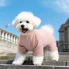 Pet Clothes Solid Pure Colors Four-legged Puppy Small Dogs Clothes Soft Spring and Summer Dog Jumpsuit