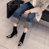 Women's Rhinestone Buckle Stiletto Heel Ankle Boots - Spring/Autumn 2025