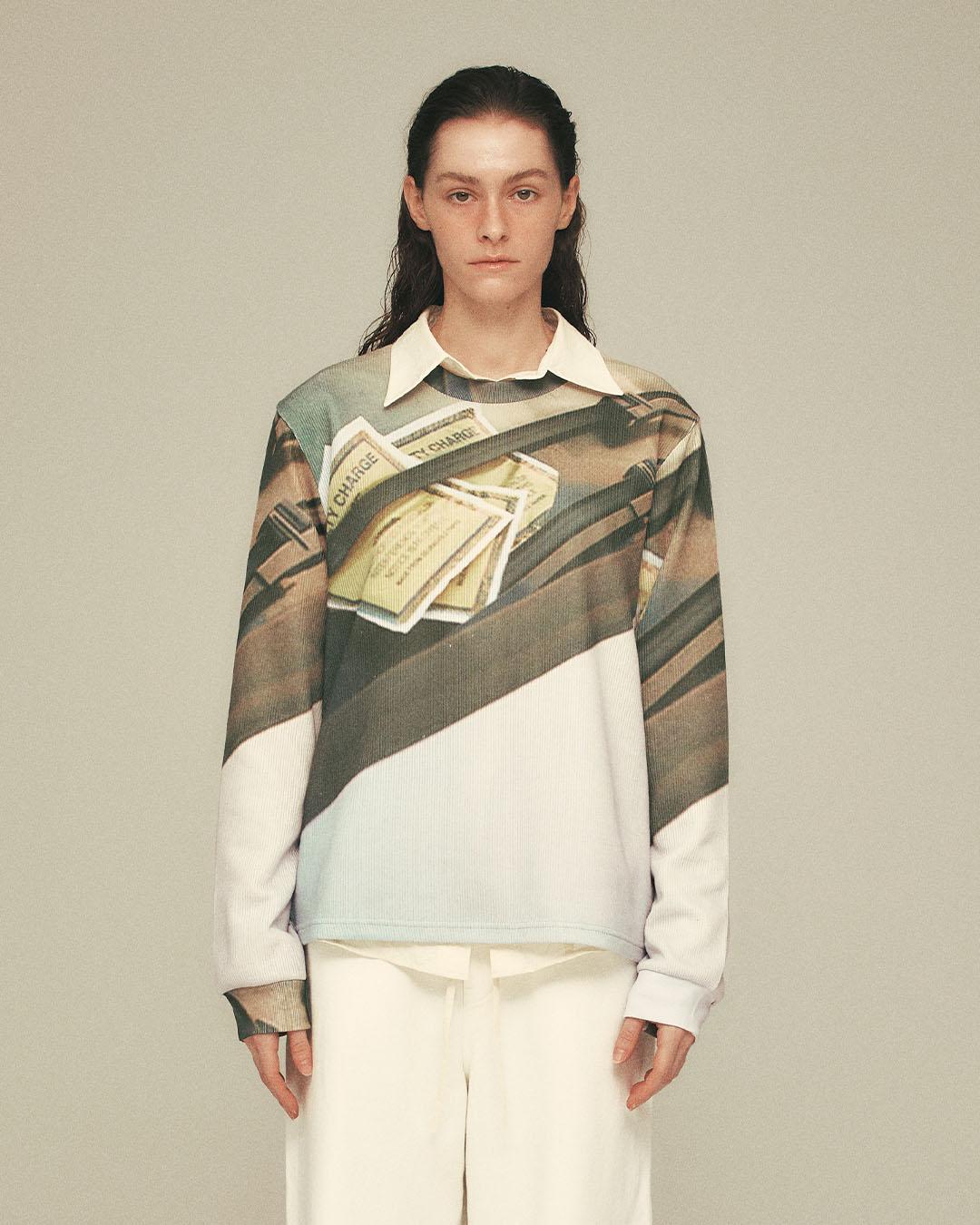 Seen Printing Knit Long Sleeve (Ticket)