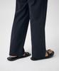 MUSINSA STANDARD [Cooltandard] One-Pleat Wide Elastic Waist Slacks [Navy]