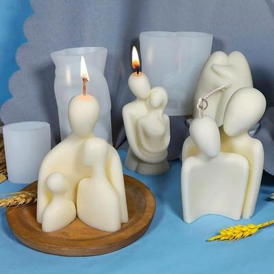1set Liebende Statue Silikon Kerzenform DIY Handgemacht Epoxidharz Aroma Kerzenform Kreatives Porträt Aroma Kerzenform
