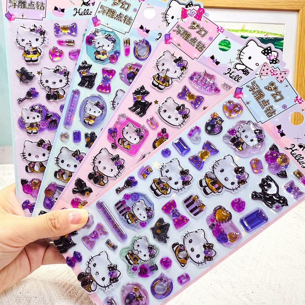 

Kawaii Sanrio HelloKitty 3D Embossed Decals DIY Mobile Phone Case Decoration Decals Student Stationery Hand Account Decals