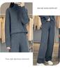 2025 Autumn/Winter High Neck Wool Knitwear & Wide Leg Pants Set