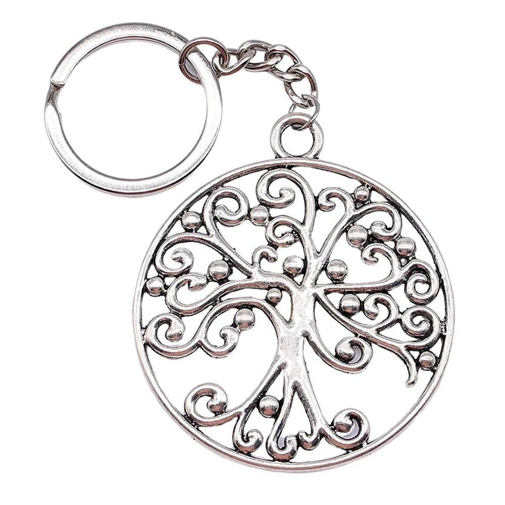 Tree Of Life Klíčenky Ozdoby Předměty Výroba šperků Velikost prstenu 28 mm