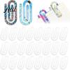 Acrylic Paper Clips 10 Pcs Sublimation Blank Jumbo Paperclip for Customizable Heat Transfer DIY Paperclips Bookmark Home School Office Supplies