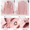 Women's French Ruffled Collar Long-Sleeve Blouse