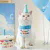 Pet Birthday Drool Bib, Cat Bib Scarf, Dog Cat Hat, Dog Decoration Supplies