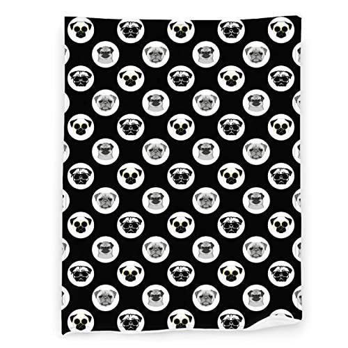 French Bulldog Digital-printed Polyester Bedroom Velvet Flannel Soft Sofa Cover Blanket Fleece Soft Sofa Cover Blankets for Beds