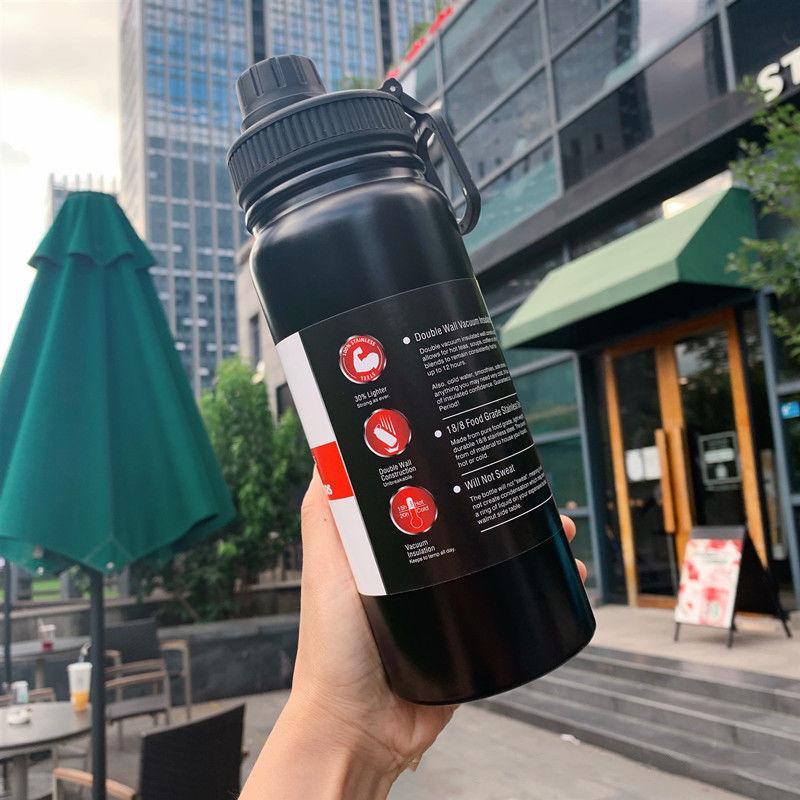 800ml 600ml  Large Capacity Thermos Water Bottle for Tea Portable Thermal Mug Stainless Steel Cup Sport Cycling Vacuum Flask Insulated