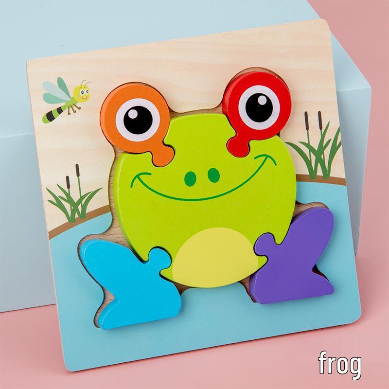 3D Wooden Puzzle Blocks for Toddlers: Educational Snap Fit Toys for Ages 3-6, Boys and Girls