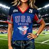 Women's Fashion Casual Letter Print Short Sleeve T-Shirt Top for Everyday Wear