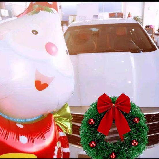 

1 компл. Рождественский автомобильный венок с красными шарами, большие завязки с бантом, в помещении, на открытом воздухе, рождественские праздничные украшения, внедорожник, грузовик, авто, передняя решетка, искусственная гирлянда