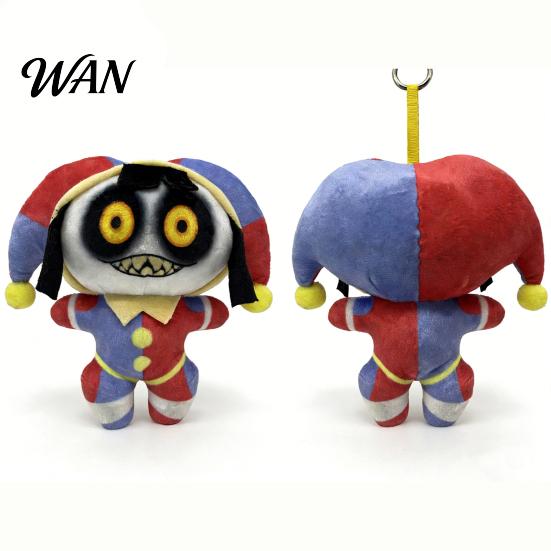 Mini Plush Toy Keyring Clown Keychain for Backpack Cute Stuffed Animal Soft Handbag Pendant Purse Charm Funny Gift Kids Women Fluffy