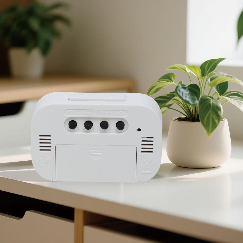 Digital Compact Alarm Clock Temperature Date Display Multiple Colors Easy to Operate for Elderly Student Daily Use
