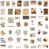 10/30/50PCS Vintage INS Coffee PVC Sticky Sticker Aesthetic DIY Decoration Scrapbooking Hand Accounting Supplies