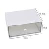 Desk Organizer Clear Plastic Stackable Vanity Storage Box with Drawer for Home Office Desktop