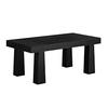 Dining Table 160x80 Cm, Rectangular Kitchen Table with Robust, Tapering Table Legs, Modern Black Wooden Table for Dining Room