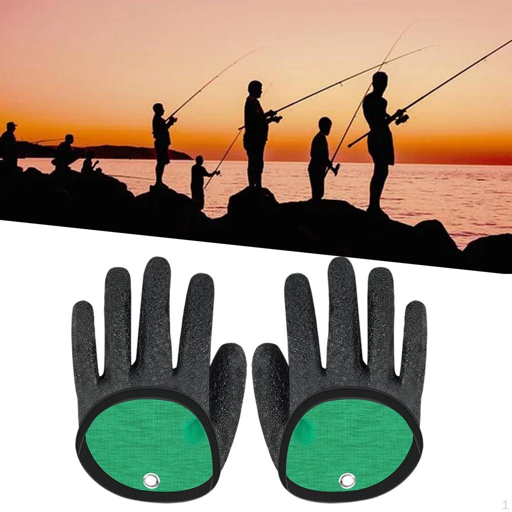 Fishing Gloves Fisherman Water Resistant Fish Hands Protector Nonslip