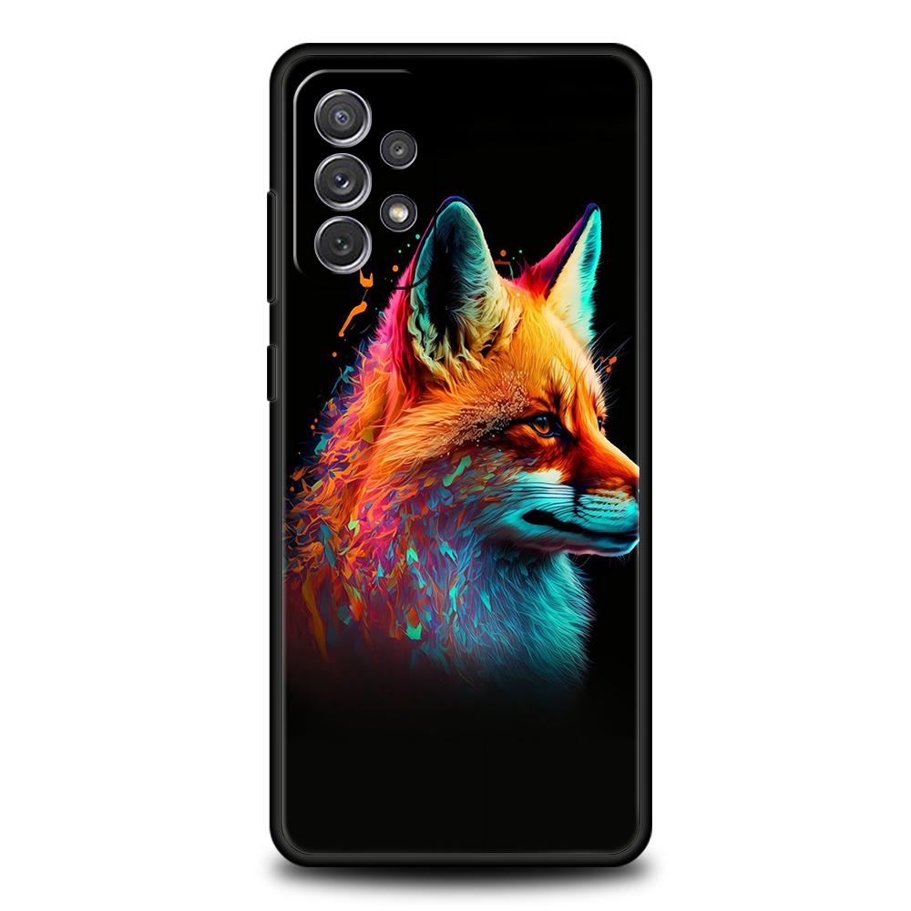 Animal The Fox Phone Case for Samsung Galaxy A15 A14 A25 A54 A34 A51 A71 A72 A73 A32 A52 A52S A11 A21S A31 A41 5G Soft Shell Bag